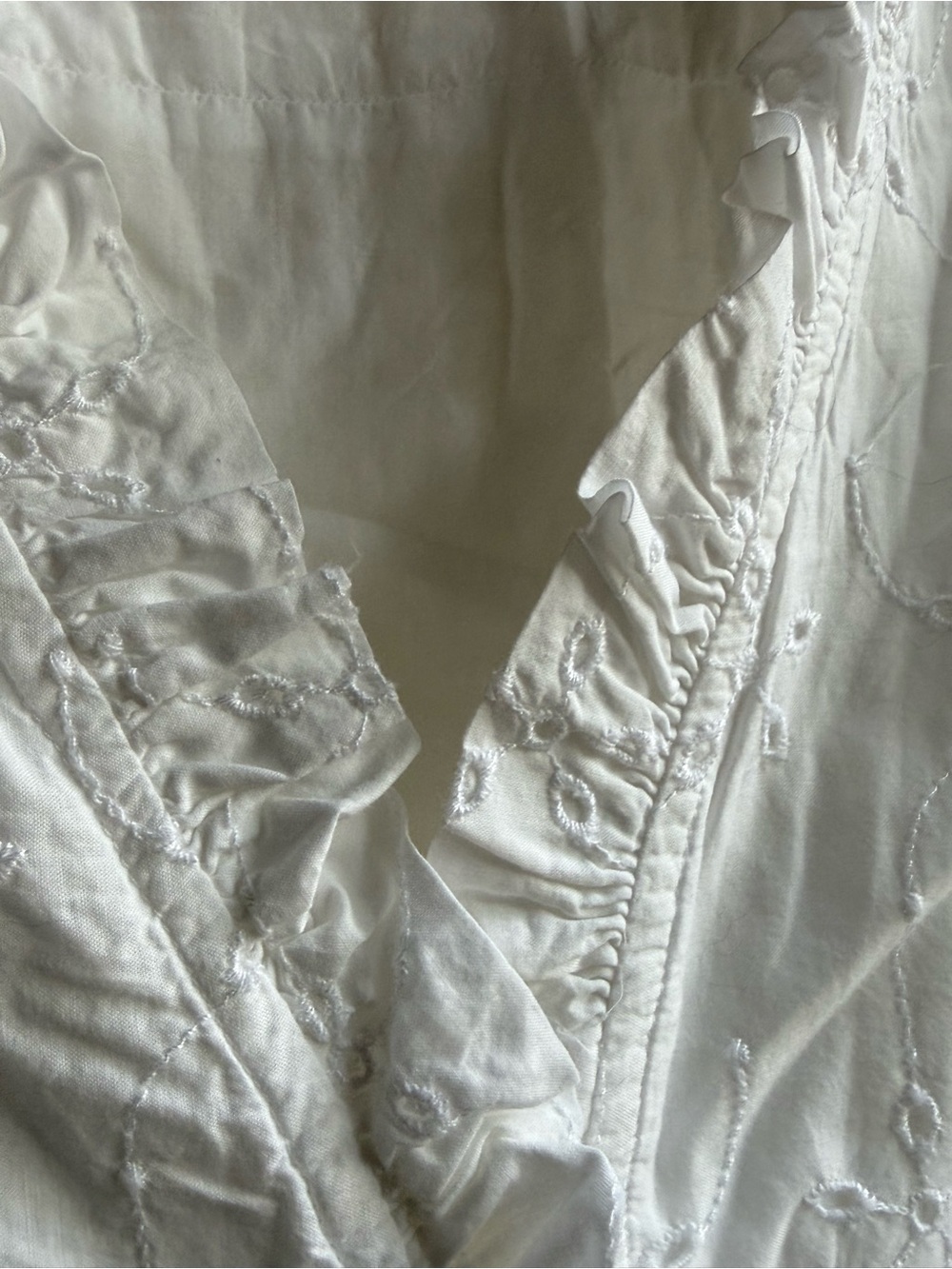 J.Crew Romantic Broderie Anglaise Ruffle Top | XL | 100% Cotton | Cottagecore - Picture 9 of 13